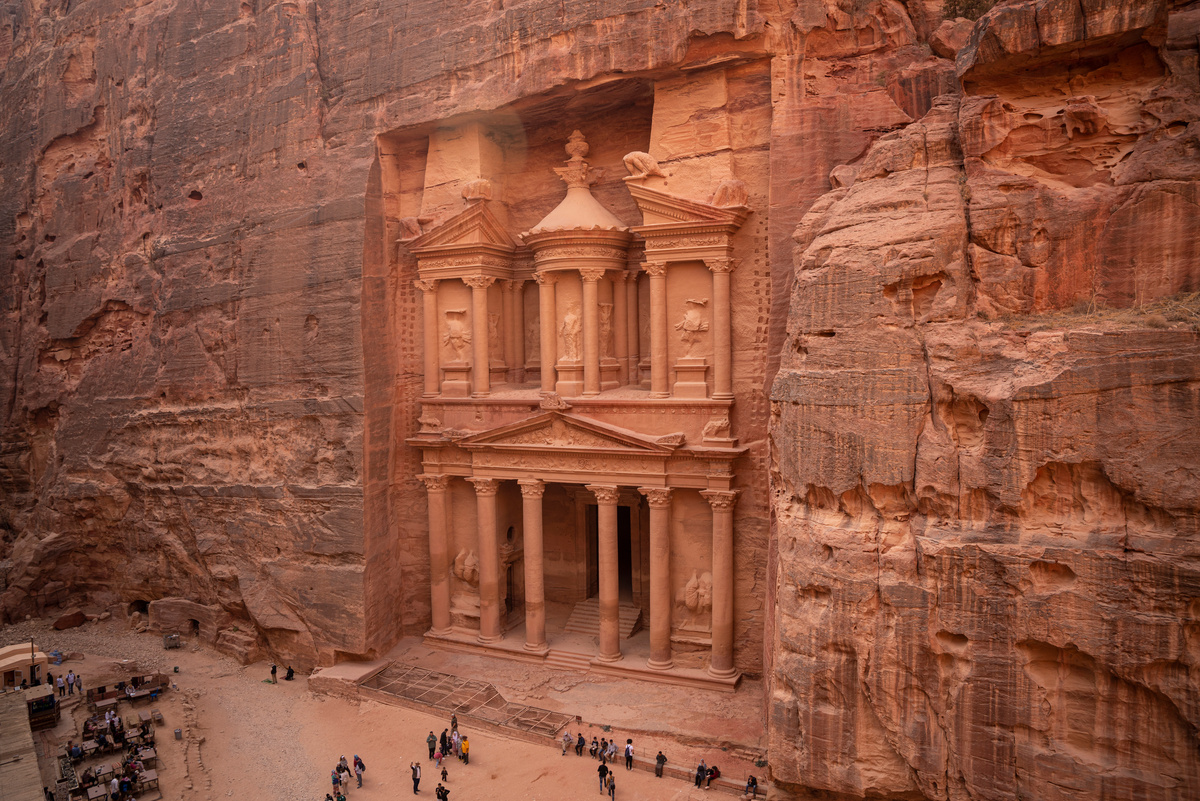 Tourists Visiting Petra in Jordan